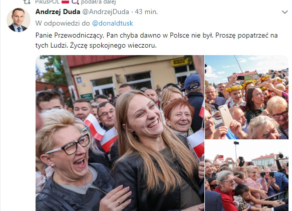 Andrzej Duda odpowiedział Donaldowi Tuskowi.