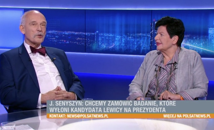 Janusz Korwin-Mikke i Joanna Senyszyn
