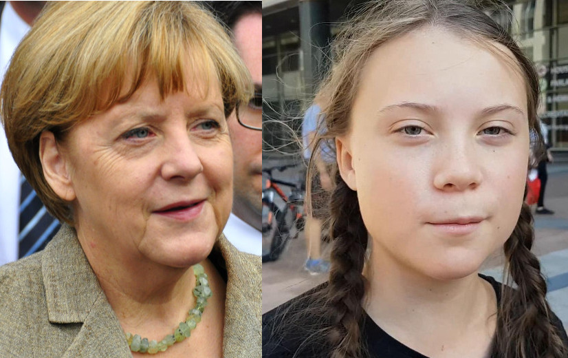 Merkel i Thunberg