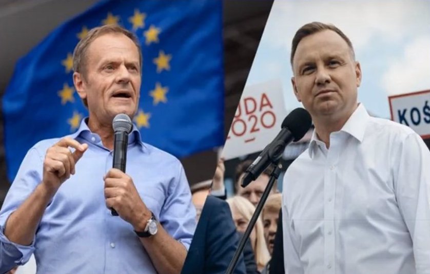 Donald Tusk i Andrzej Duda