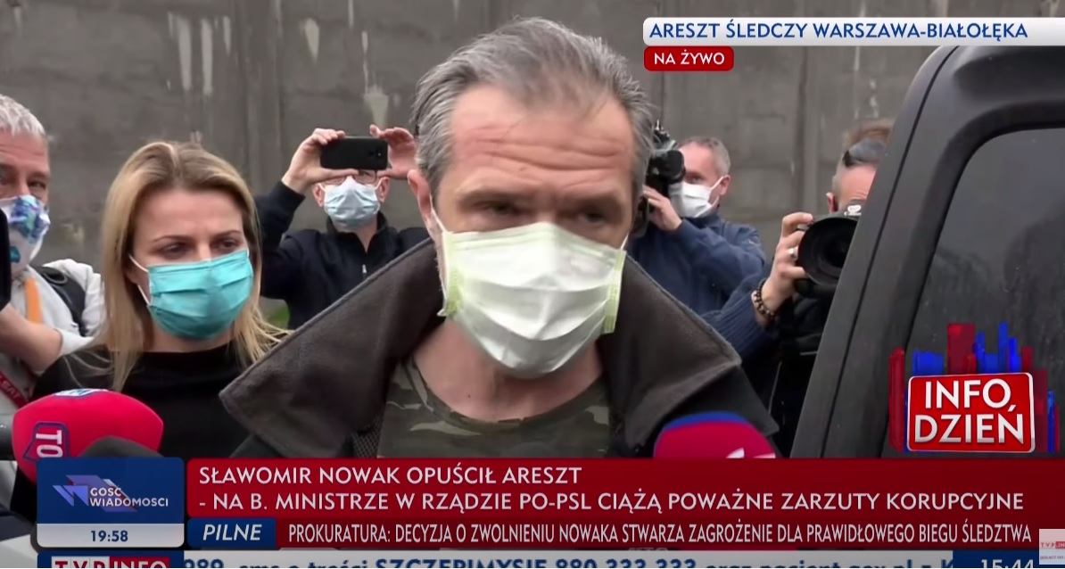 propolski.pl: Sąd: Sławomir Nowak ma wrócić do aresztu. Będzie mógł wyjść pod jednym warunkiem