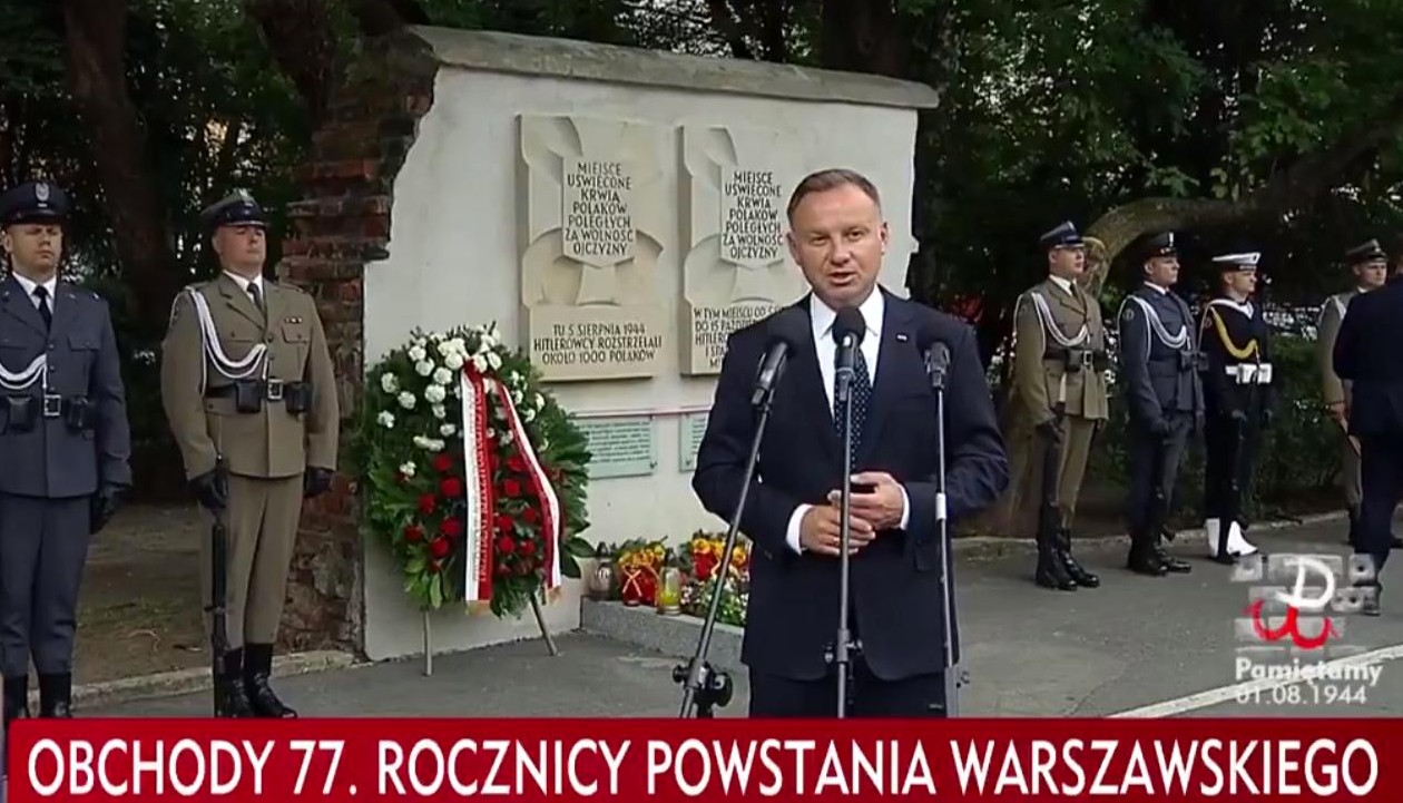 propolski.pl: Przemówienie prezydenta Dudy podczas obchodów Powstania Warszawskiego