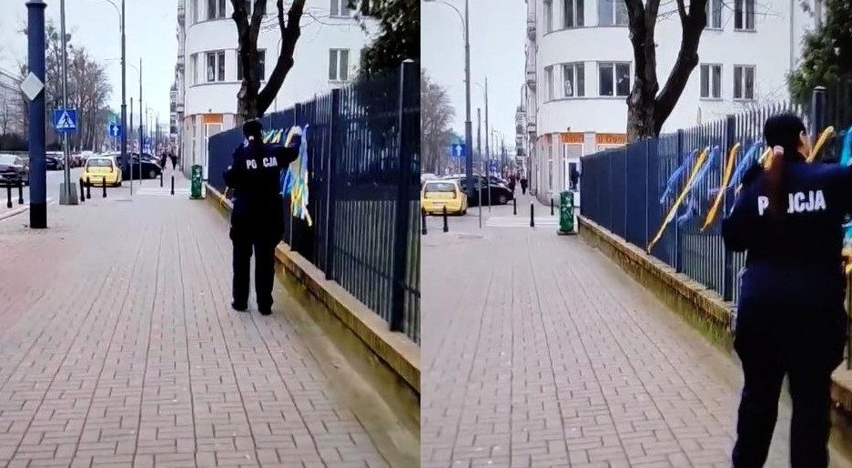 propolski.pl: Policjantka zrywała plakaty