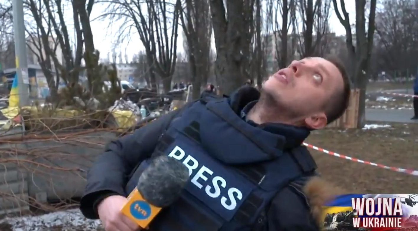 propolski.pl: Nad głową reportera TVN24 przeleciała rakieta