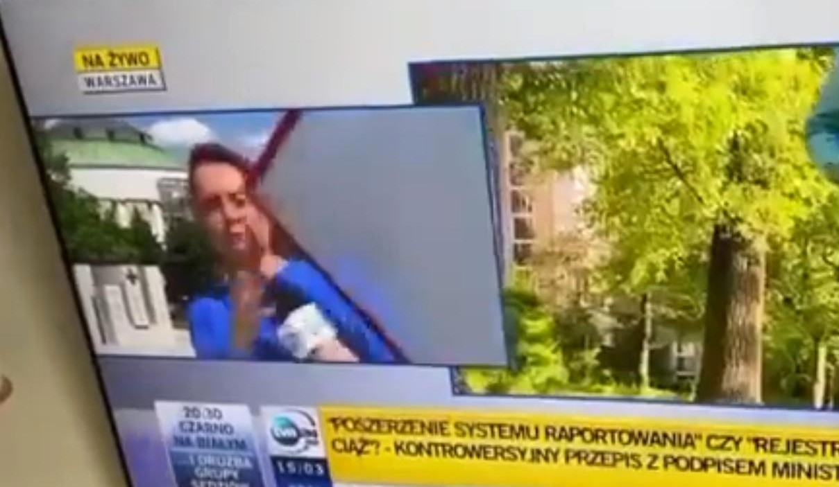 propolski.pl: Dziennikarka nagle oberwała w twarz